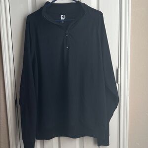 FootJoy Men's Black 1/4 Zip Performance Pullover